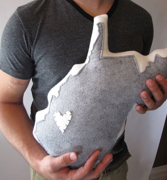 Customizable West Virginia State Pillow