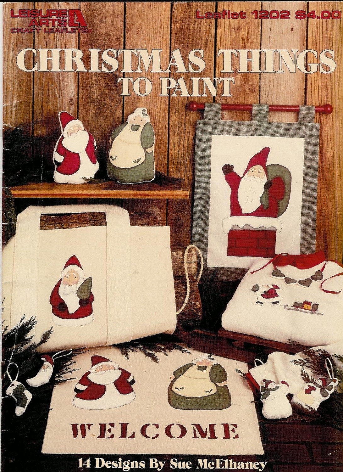 Christmas Things to Paint from Leisure Arts, Designs by Sue McElhaney, 1989