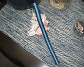 Hand Woven Bookmark, Navy Turquoise Red White