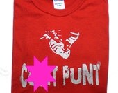 C--t Punt Red Screen Printed Shirt - Small