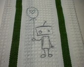 Robot with a balloon Towel