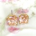 Pale Pink Rhinestone Earrings - Vintage Glass Rhinestone Post Earrings - Bridesmaid, Wedding, Bridal