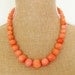 Chunky Sponge Coral Graduated Beaded Necklace Pick Your Color - Aqua Blue, Bright White, or Coral Pink