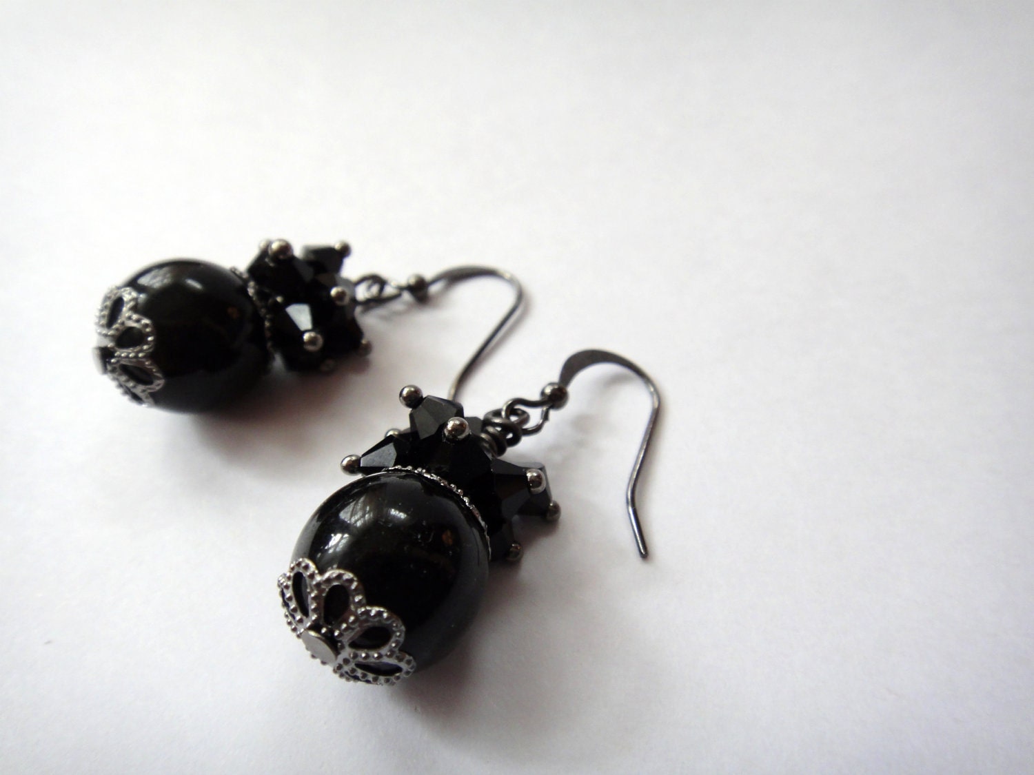 Black Bobble Earrings