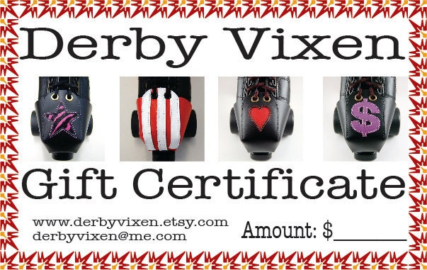 Derby Vixen Gift Certificate