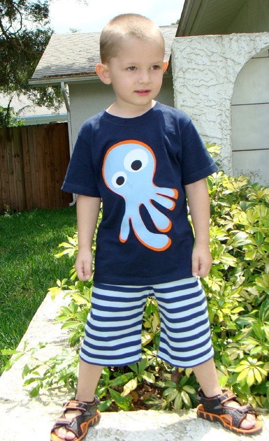 Octopus Boys Custom Baggie Shorts Set