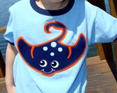Stingray Boys Custom Applique Tshirt