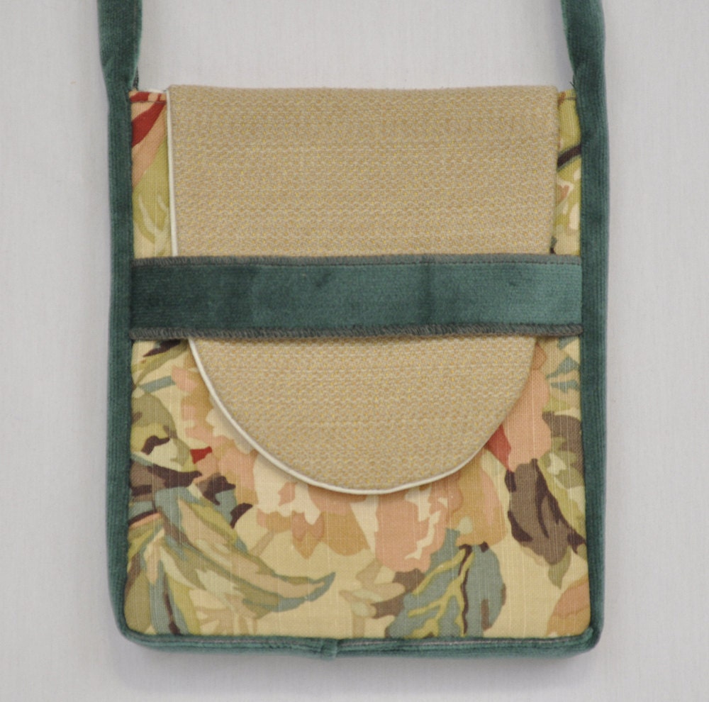 50% OFF and Free Shipping Eco Fabric Paded iPad/iPad2/Tablet Sleeve with Shoulder Strap Printed with Flowers and Foliage