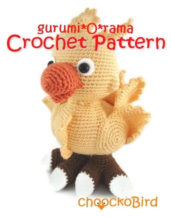 amigurumi pattern crochet  bird chick parrot PDF guide INSTANT DOWNLOAD