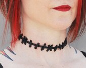 Sally stitches Ragdoll Nightmare Before Christmas Necklace - Choker and Bracelets - 3PC Set Psychobilly