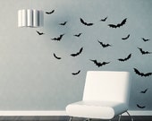 Flying Bats Vinyl Wall Decals - Set of 26