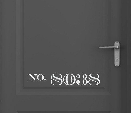 Vinyl Decal - House Number