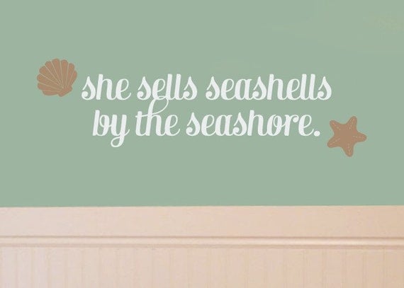 Vinyl Wall Decal - She Sells Seashells