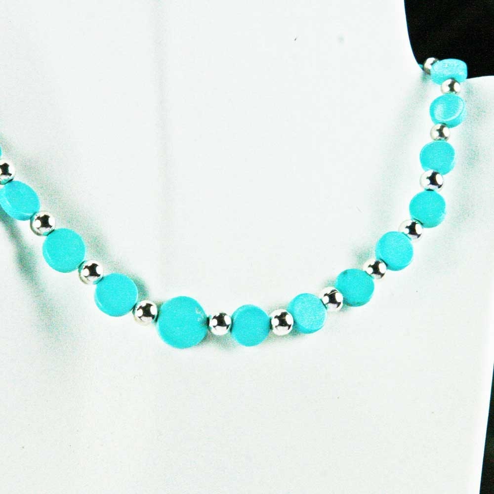 Sleeping Beauty Turquoise Beaded Necklace