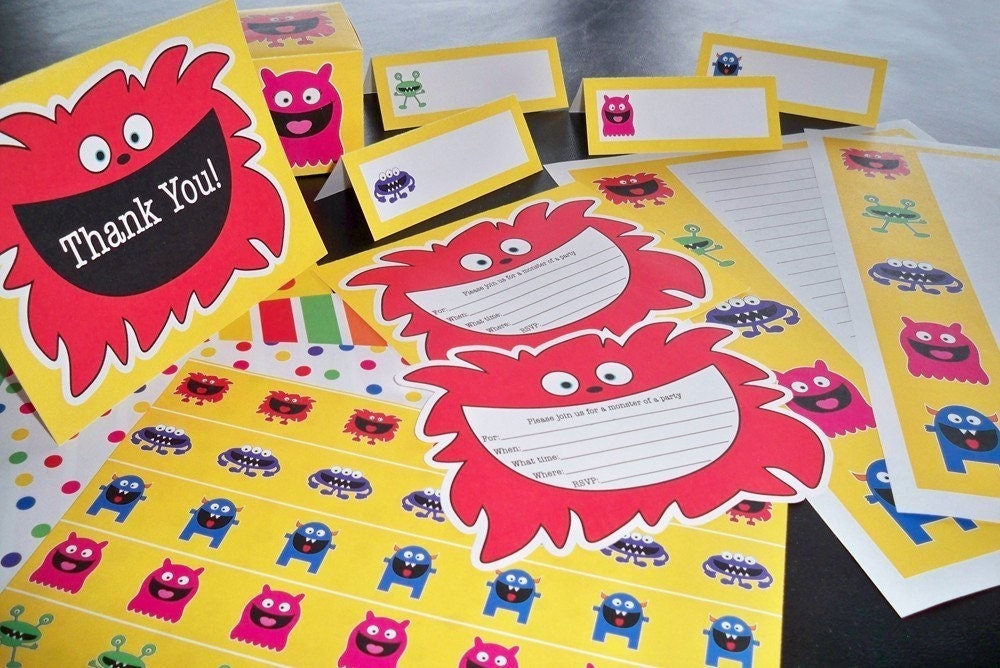 Printable Monster Party Supplies