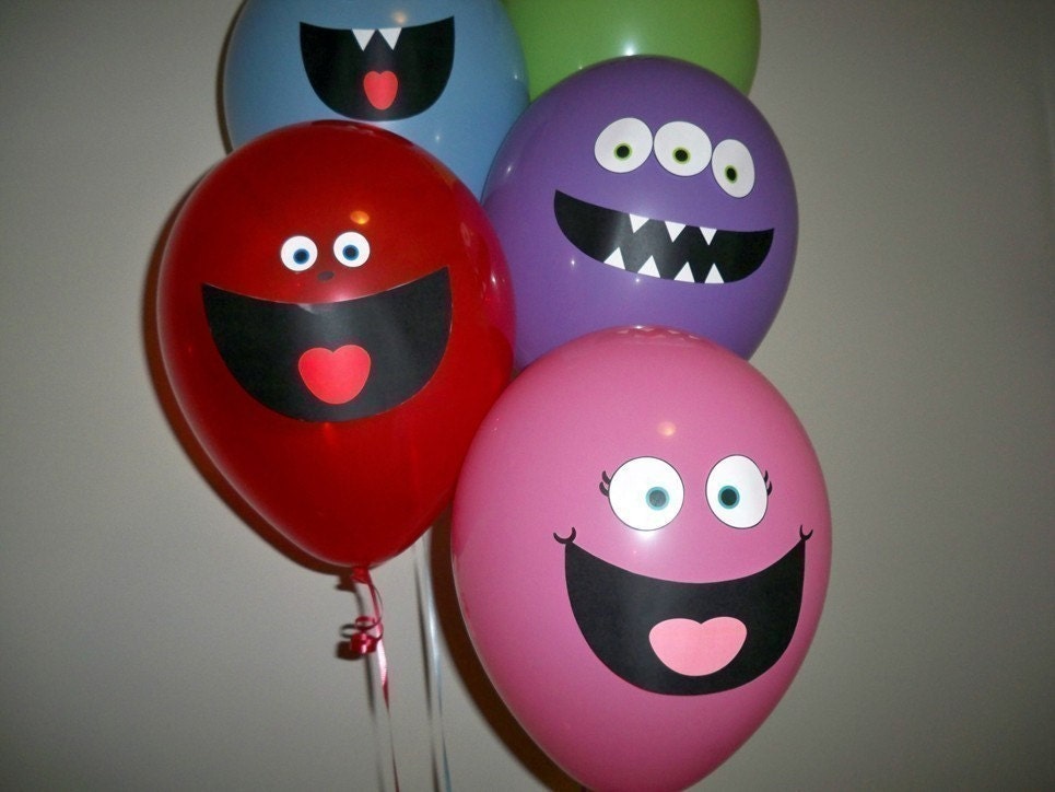 Monster Balloon Faces