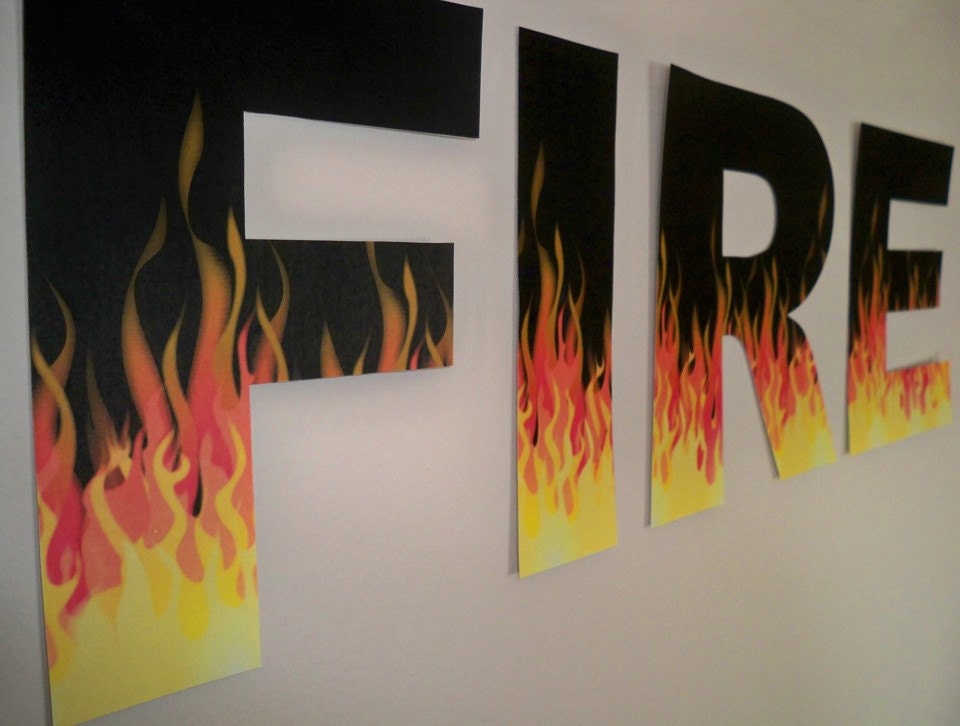 Custom Fire Letter Banner