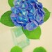 Hydrangea - ACEO Mini Print - blue green vibrant spring summer bouquet vase nostalgic flower floral collectible print