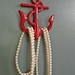 anchors away, cast iron wall hook, red