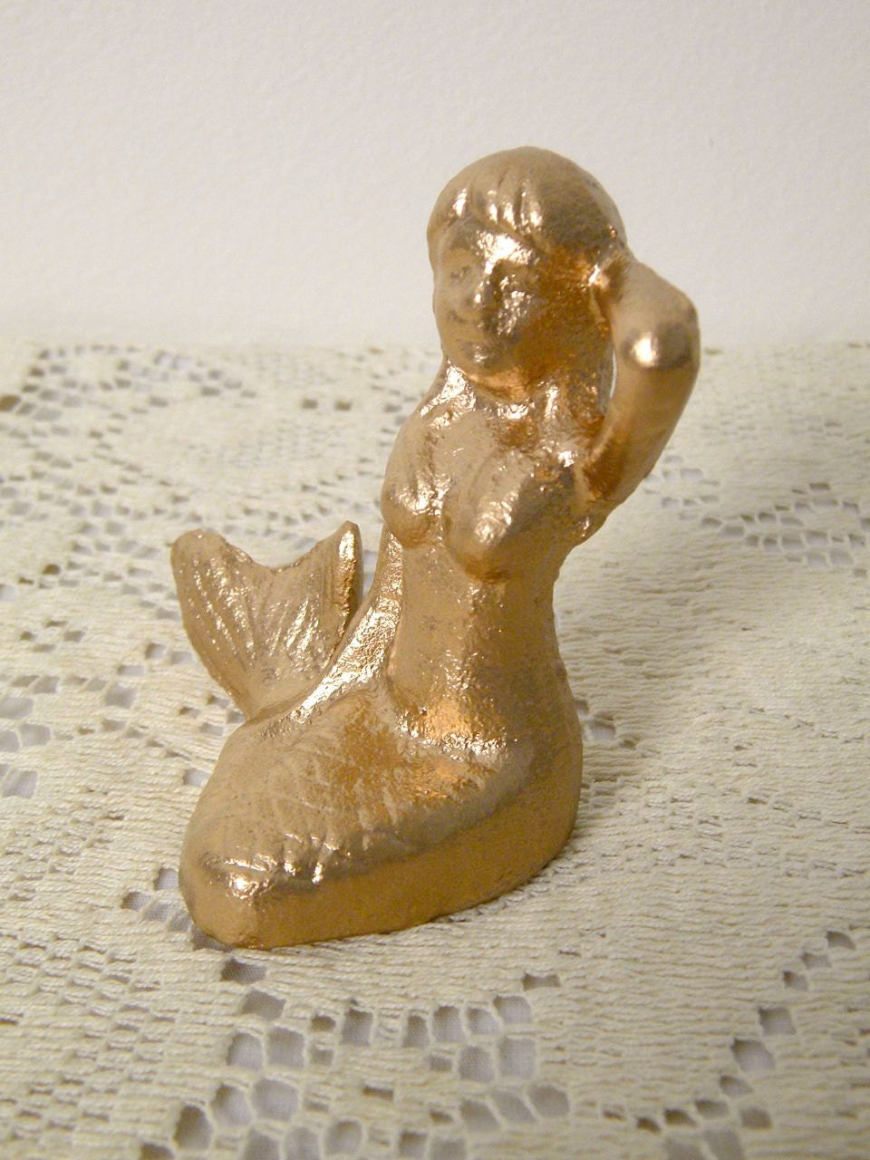 golden mermaid paperweight