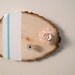 wooden jewelry hanger, turquoise and pink