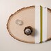 wooden jewelry hanger, olive and amber