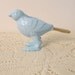 sparrow paperweight, pale blue