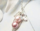 Peas In A Pod Pendant Necklace For Special Daughters, Sisters or Best Friends In Silver