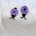 Pair of 2 Lavender and Purple Ladybug Hair Clips