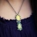S.A.L.E. 25% off - Leaves of Spring - Prehnite and Chalcedony Sterling Silver Necklace