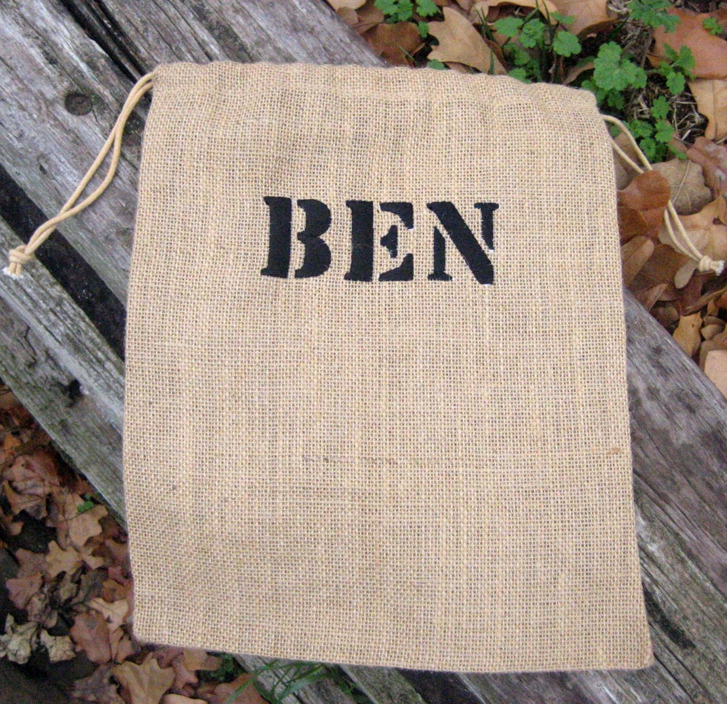 Gift Bag - Natural Jute Drawstring Bags with Bow and Card - DIY at home or assembled and mailed to you or the recipient
