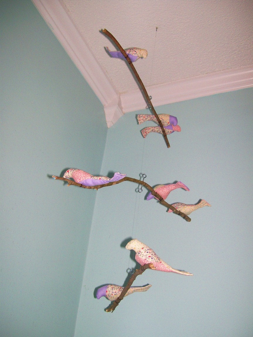 3-Tiered Natural Bird Mobile