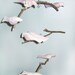 Bird Mobile-4 Tiers, pink, white, beige, light purple