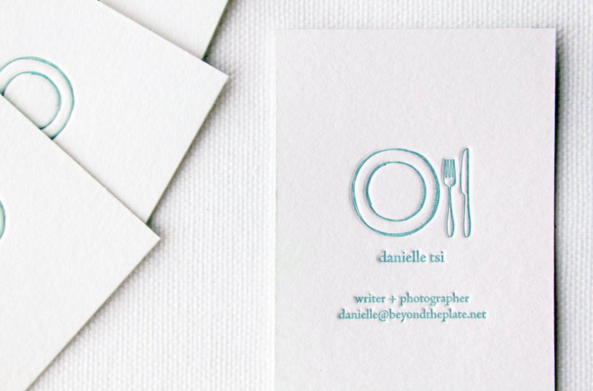 Custom Letterpress Business Cards. Set of 100