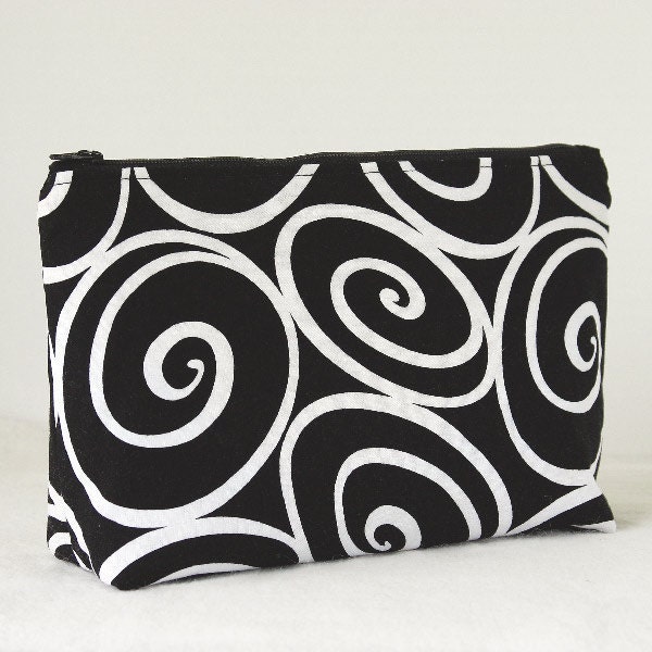 Make Up Bag Cosmetic Bag Black and White