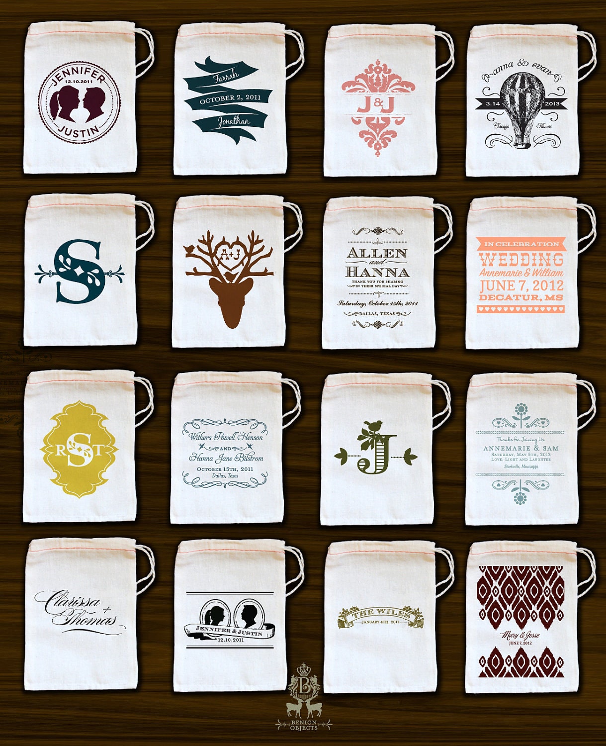 Custom Printed Muslin Bags