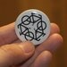 I'm In Love With A Fictional Character - Button Pinback Badge 1 1/2 inch