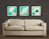 Love You More - 3 12x12 - Set of 3 Love Birds Fine Art Prints by Jodi Leigh