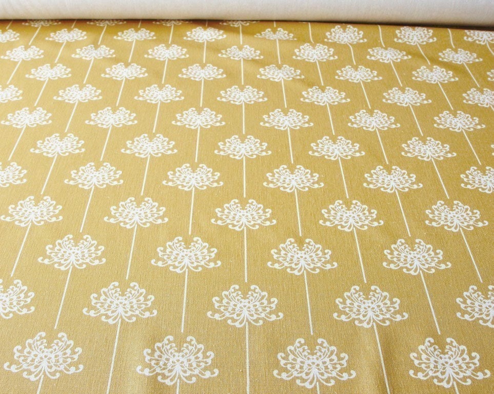 Mum - Mustard - Organic Cotton - Yardage