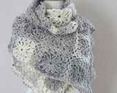 BIG SALE -Send with DHL Express - Cocoa beige cream Japan Shawl - Ready to ship