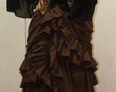 Dark Brown Saloon Girl Skirt
