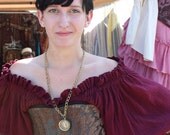 Burgundy Cotton Blouse