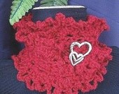INSTANT DOWNLOAD Crochet Pattern PDF106-Cranberry Ruffled Cowl- Beginner Level