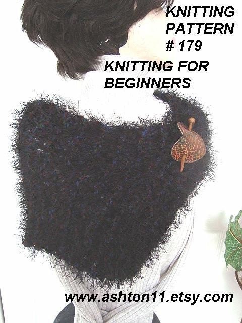 INSTANT DOWNLOAD  Knitting for Beginners PDF 179 Knit Cowl - Novice beginner,Scarf, Shawl, or Capelet