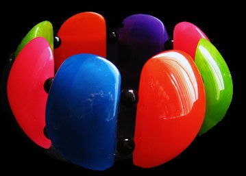 Jolly Ranger Candy Colors -  1/2 Circle Bead Barcelet
