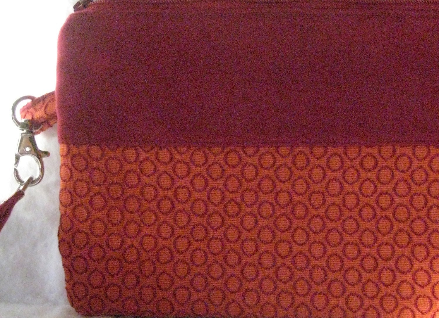 Orange-Cranberry Wristlet
