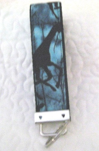 Turquoise and Black Giraffe Key Fob