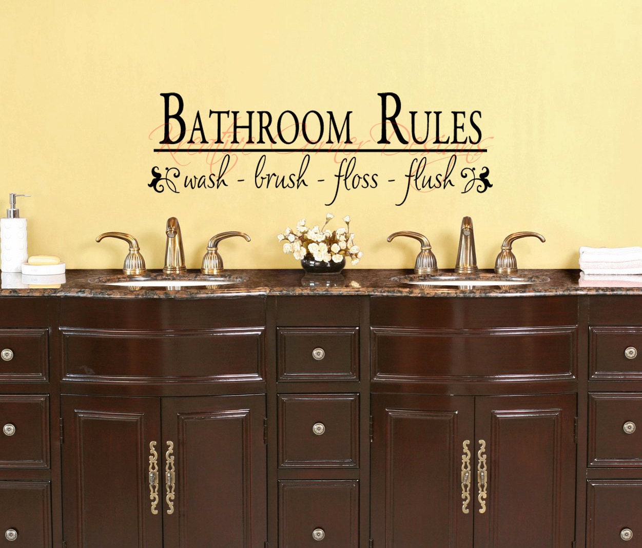 Bathroom Rules-Vinyl Wall Decal