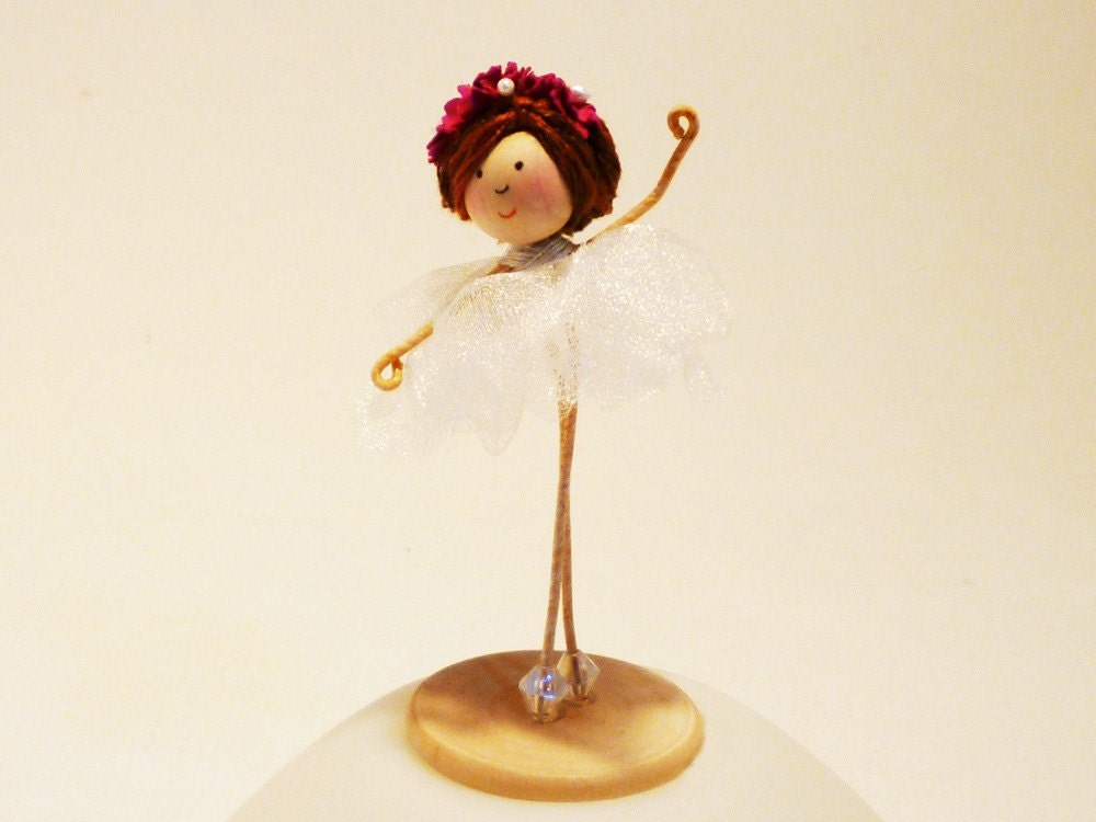 Pink Sugar Plum Fairy Ballerina Doll Pink from The Nutcracker, Flower Doll