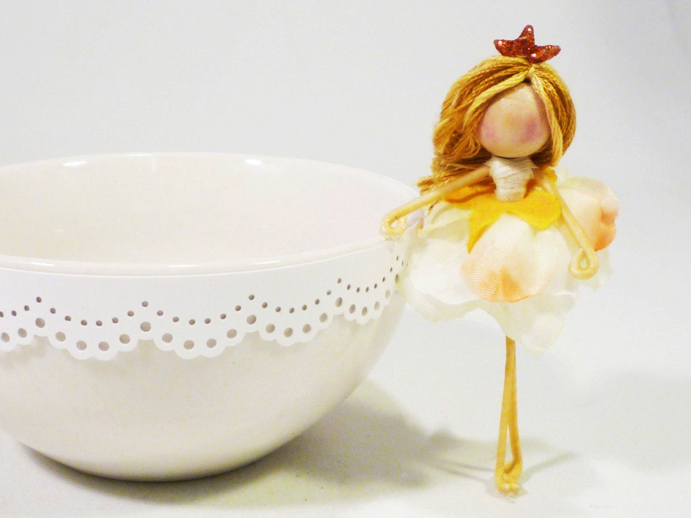 Daffodil Flower Fairy Doll Orange Fairy Wildflower Fairy Pretend Play Doll Fairy Princess